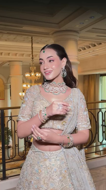 NOOR-E-ZAMRUD DIAMOND BRIDAL HEIRLOOM SET